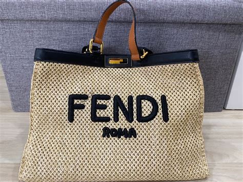 clear fendi beach bag|authentic Fendi tote.